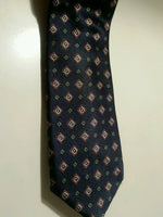 Oscar de la renta blue diamond geometric shape tie.