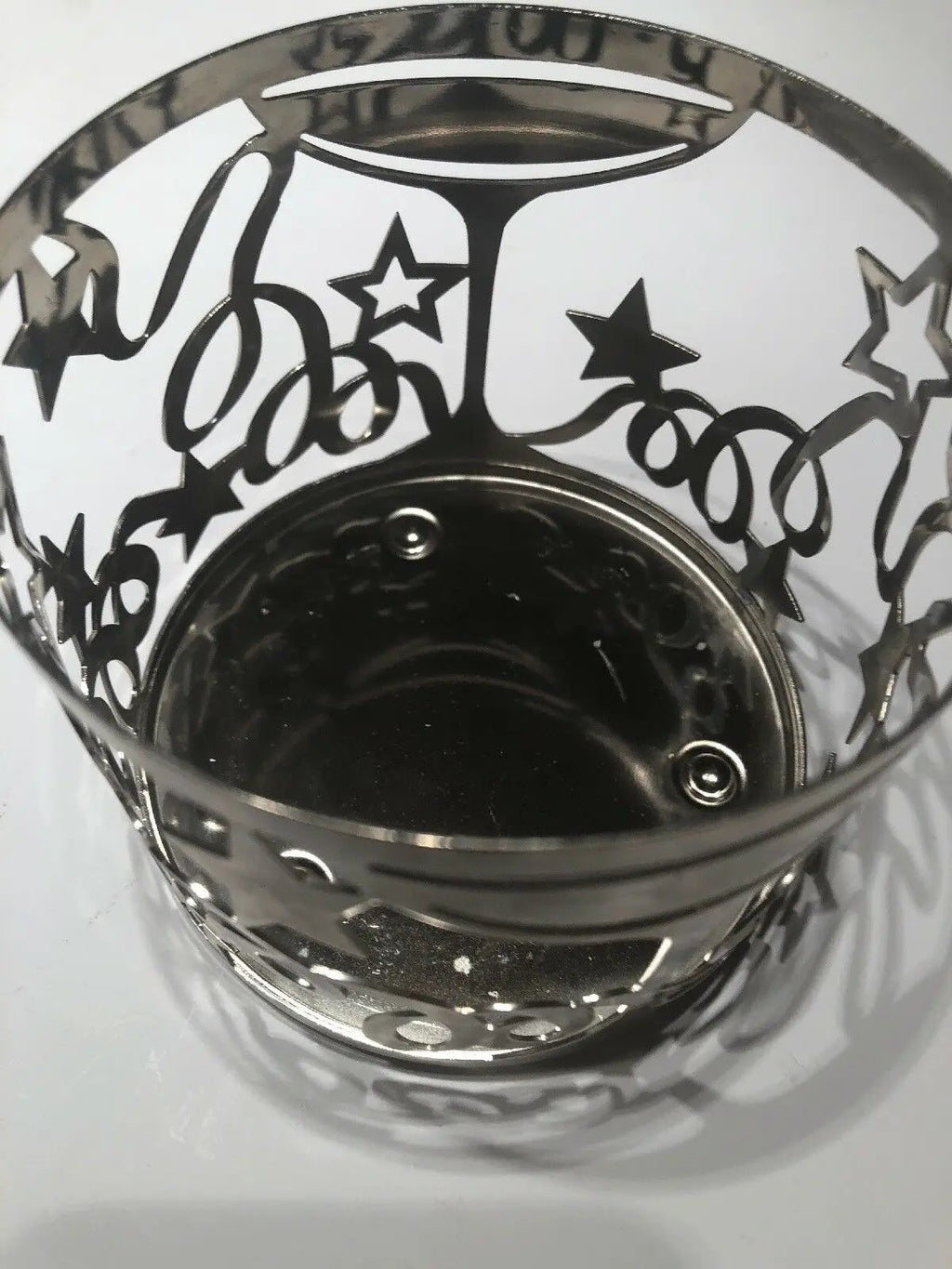 BATH & BODY WORKS: SILVER "ICED BALSAM" 3 WICK SCENTED CANDLE! by Bath & Body Works