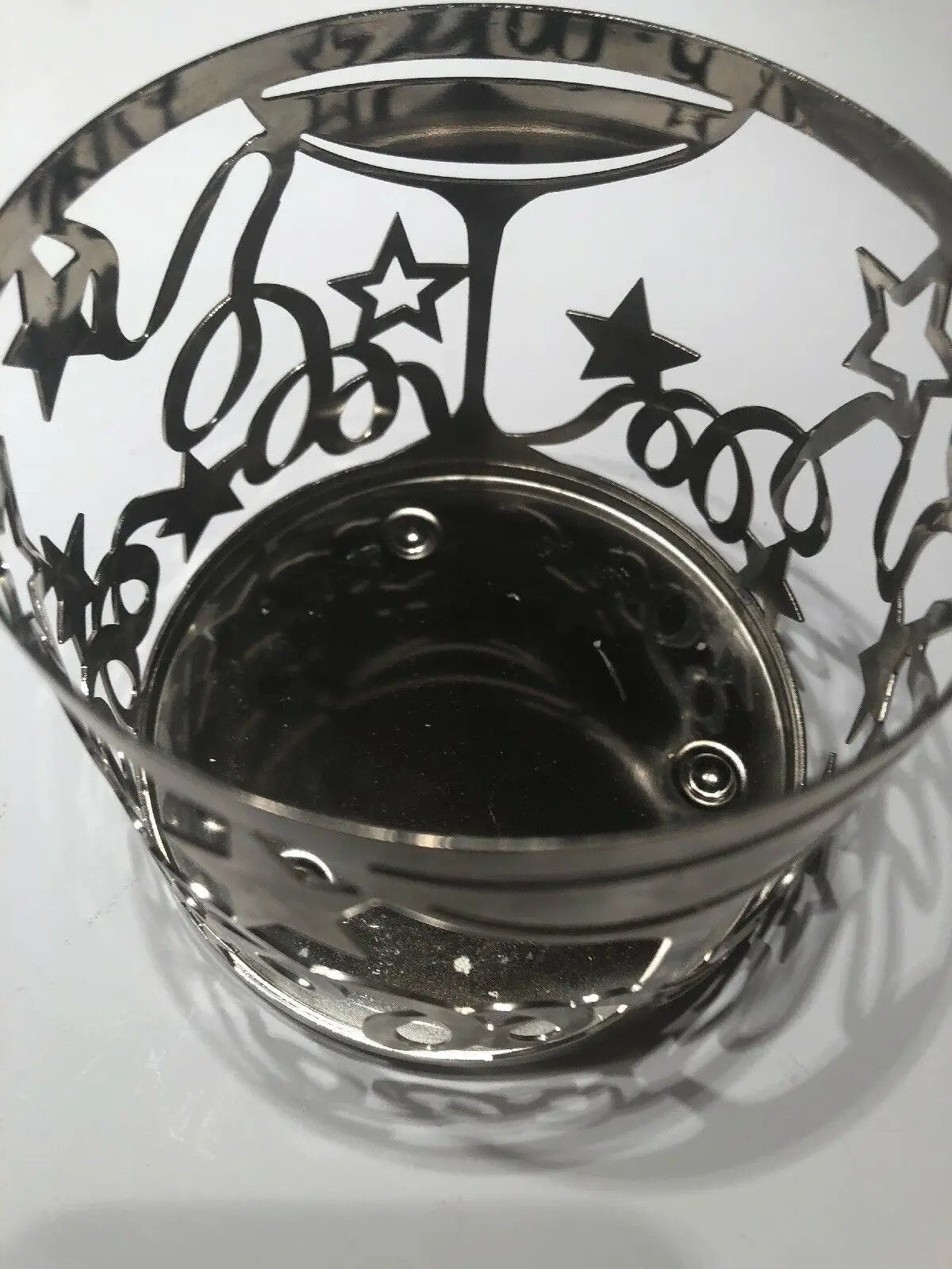 BATH & BODY WORKS: SILVER "ICED BALSAM" 3 WICK SCENTED CANDLE! by Bath & Body Works
