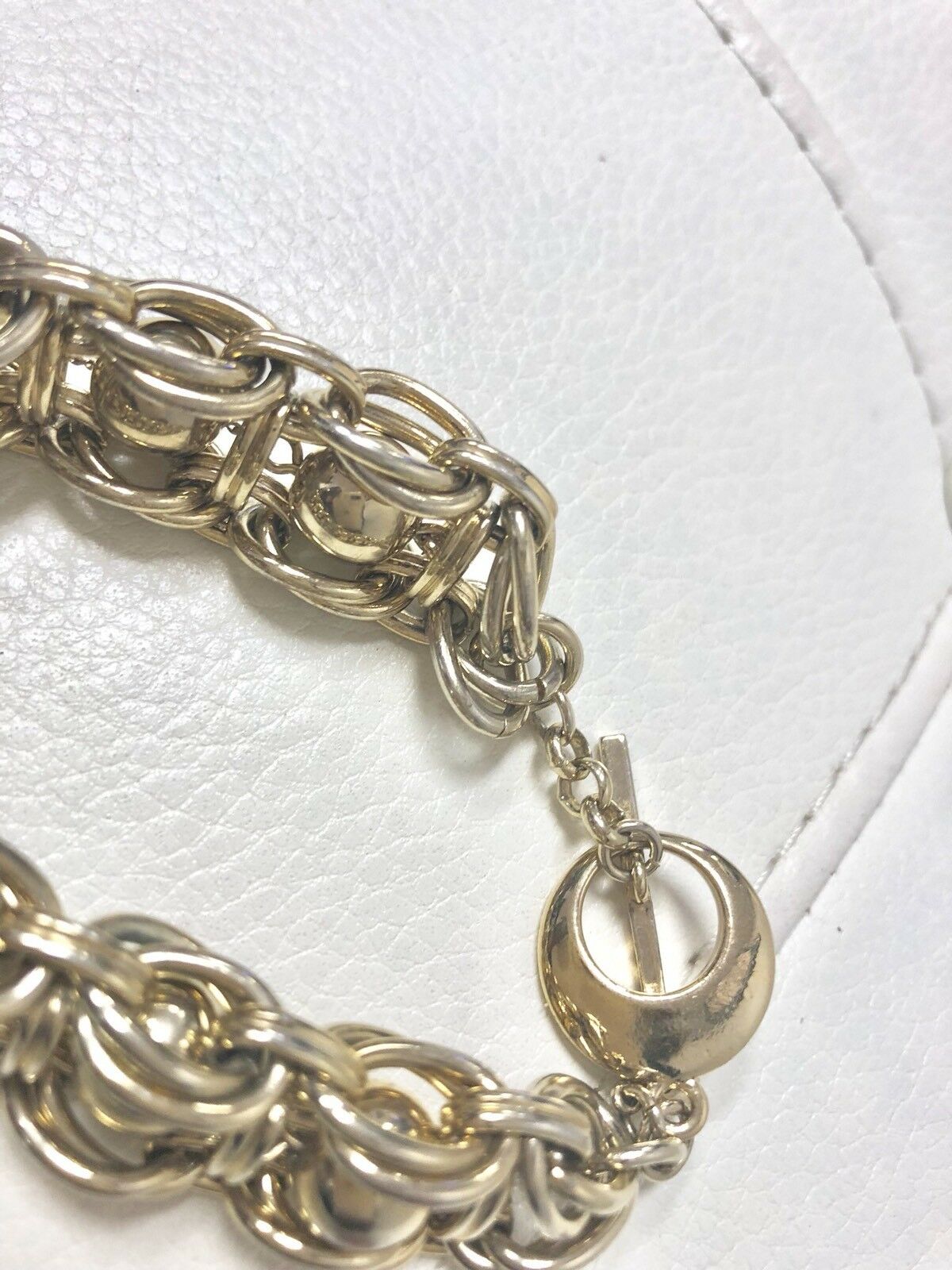 Gold Chunky Costume Toggle Bracelet
