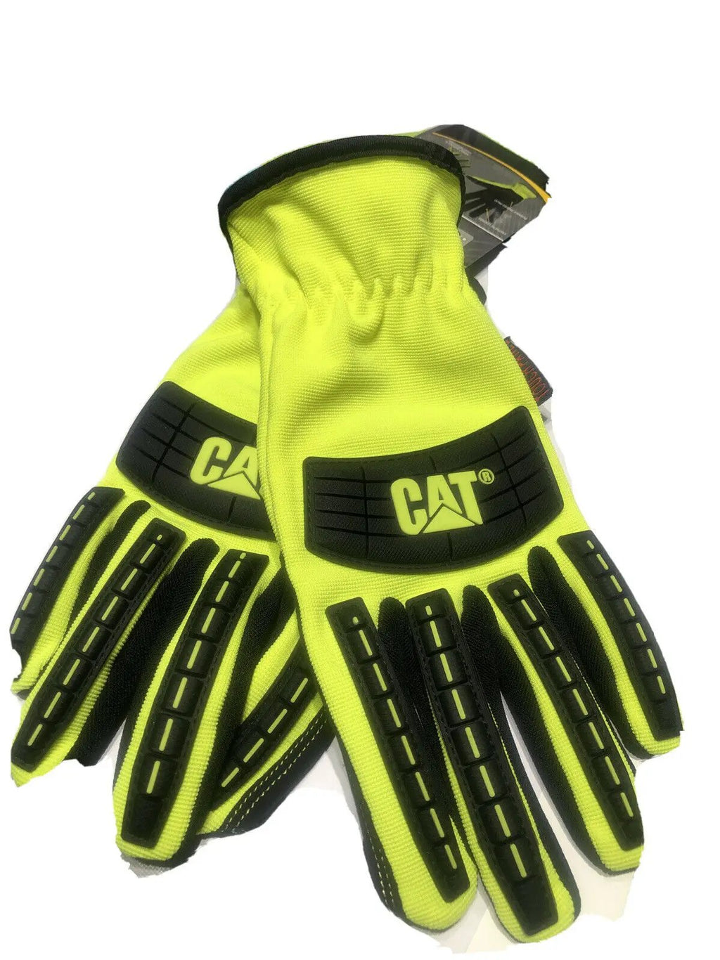 Cat High Impact Touchscreen High Vis Work Gloves Large by Caterpillar