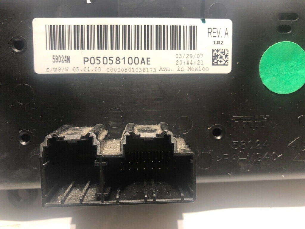 Used 2008 Avenger AC Control Unit #P05058100AE