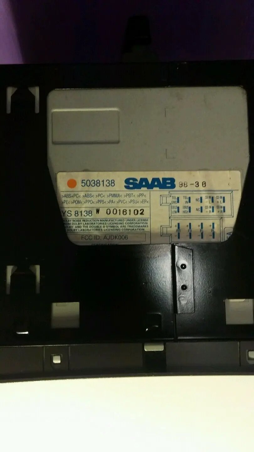 99 00 01 02 03 SAAB 9-5 RADIO AM FM CD CASSETTE PLAYER STEREO PREMIUM SOUND HU/1 by Saab