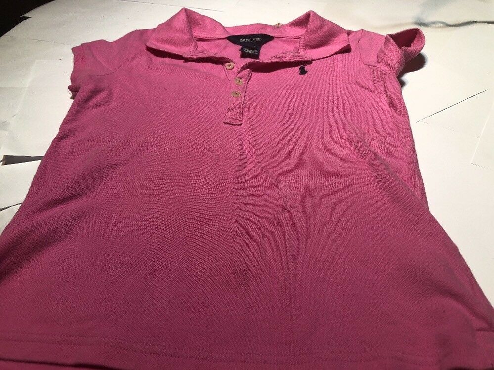 Boys Youth Polo Ralph Lauren Polo Golf Short Sleeve Shirt Pink Large