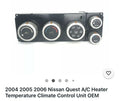 2004 2005 2006 Nissan Quest A/C Heater Temperature Climate Control Unit OEM