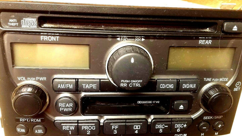 2003-05 Honda Pilot Radio AM FM CD/DVD/AUX Cassette Player PN 39100-S9V-A200