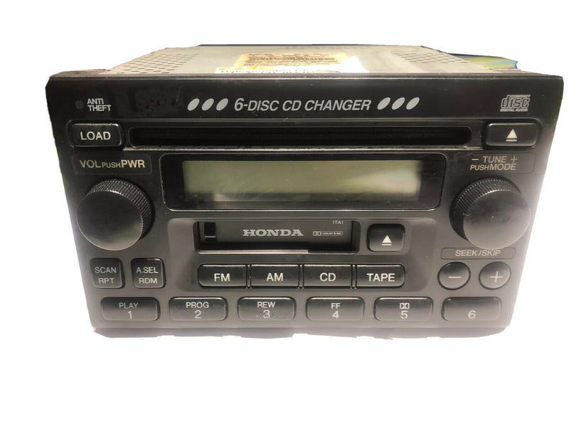 2001 Honda Accord AM FM 6 Disc CD Player Radio OEM 39100-S84-A300 ~ NICE