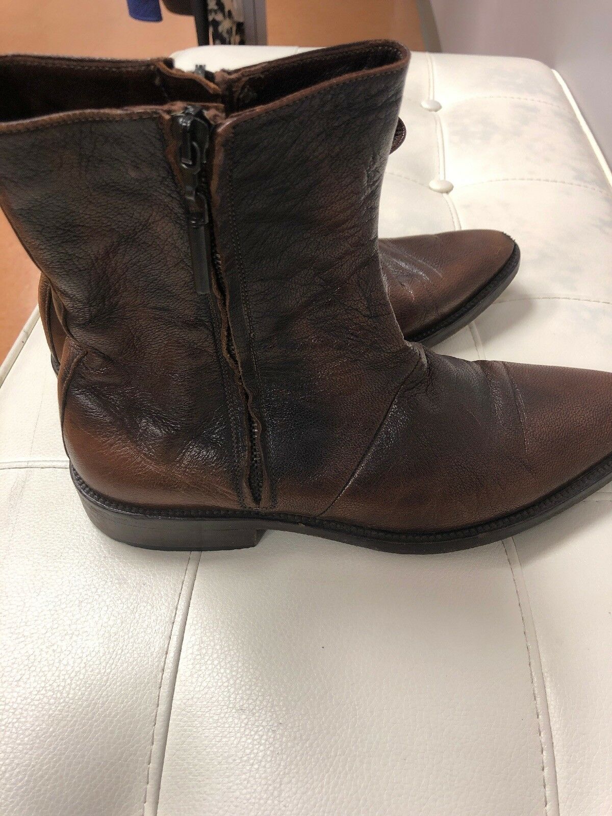 Mens Just Cavalli Brown Leather Boots Size 401/2