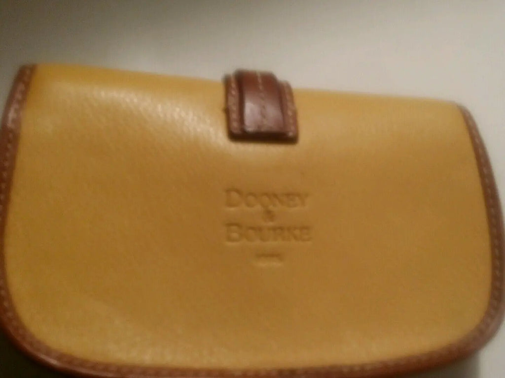 Dooney and Bourne Yellow Leather Flap Wristlet NWT by Dooney & Bourke