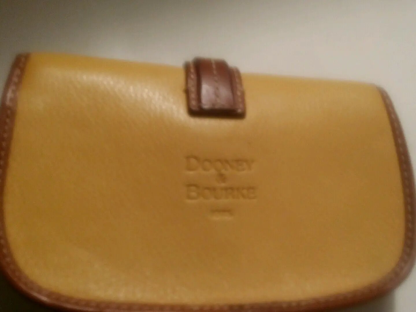 Dooney and Bourne Yellow Leather Flap Wristlet NWT by Dooney & Bourke