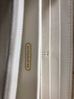 Coach Off White Leather Clutch Zip Around Wallet EUC