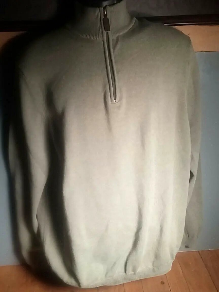 Eddie bauer large zip up sweater tall%100 percent cotton zip up sweater. by Eddie Bauer