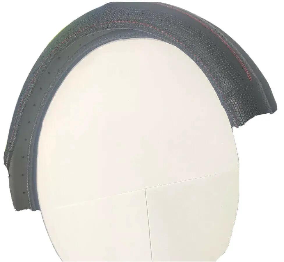 Leather Steering Wheel Cover With Red Stitching by Unbranded