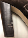 MICHAEL KORS  SUEDE ANNABEL T-STRAP PLATFORM PUMPS DARK BROWN SIZE 6M