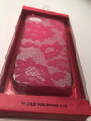 1 Victoria's Secret BLACK FLORAL LACE iPhone 5 5s Phone Hard Case Pink LOGO
