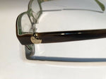 Kate Spade  Brown And Green Rectangular Eyeglass Frames 135mm
