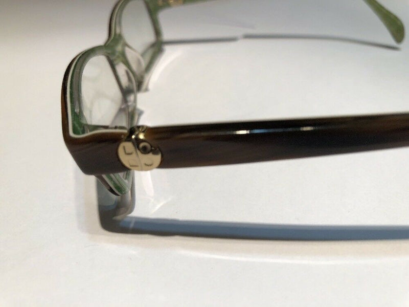 Kate Spade  Brown And Green Rectangular Eyeglass Frames 135mm