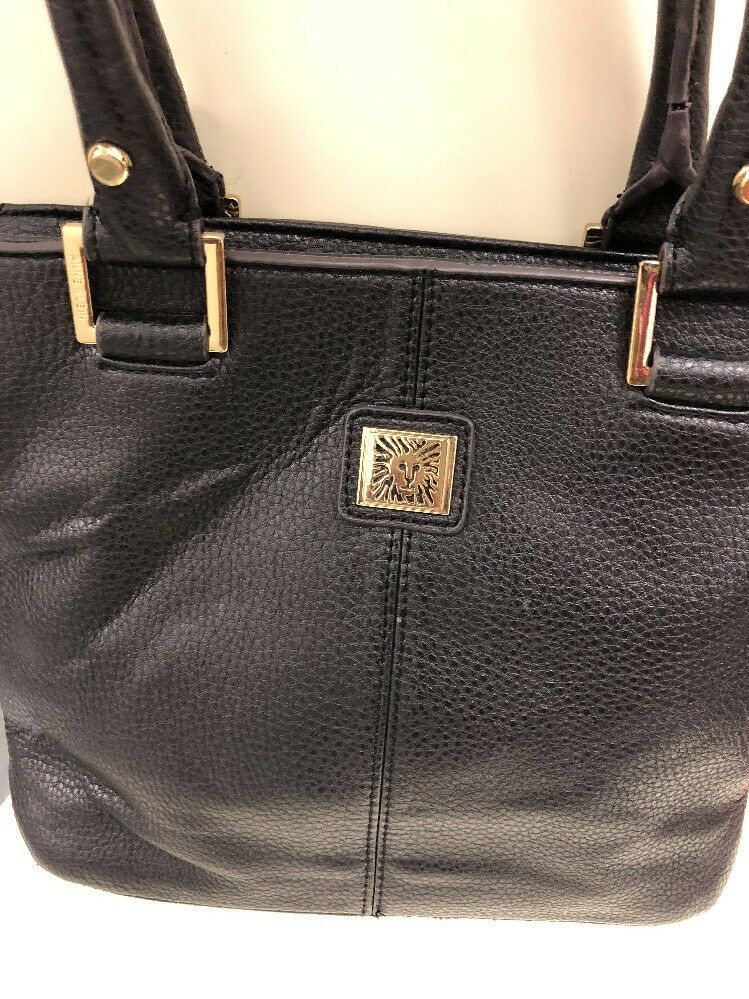 Anne Klein Black Satchel Bag Made From Quality Man Made Materials