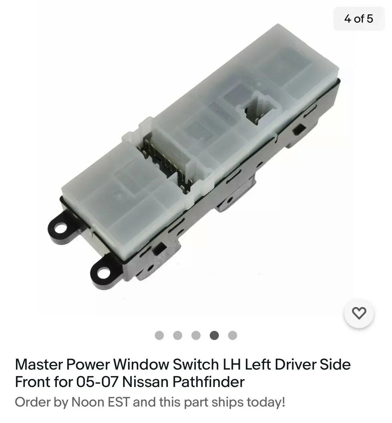 Master Power Window Switch LH Left Driver Side Front for 05-07 Nissan Pathfinder by AM Autoparts