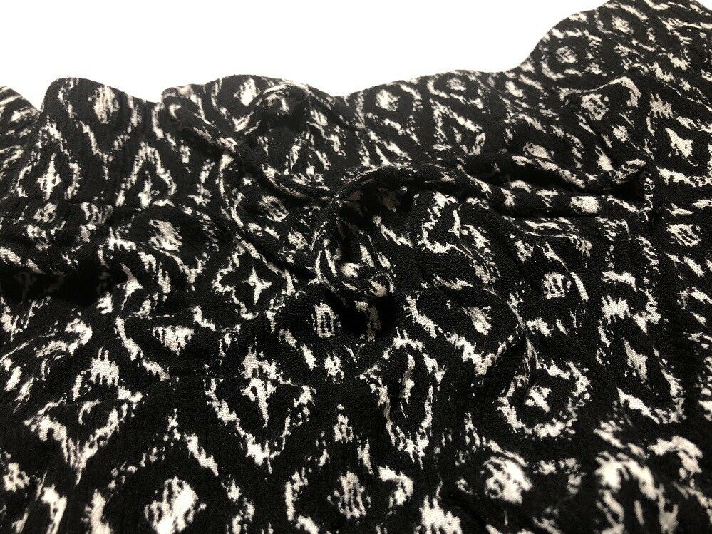 Youth Black And White Tribal Print Drawstring Shorts Xl