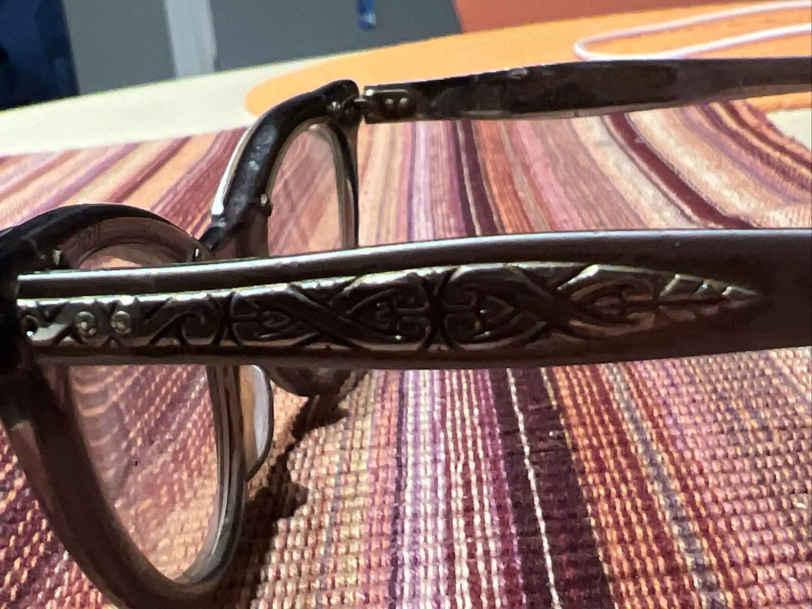 Cat Eye'-Silver on Silver-Vintage Eye Glass Frames-UOC-Aluminum-(4-5 1/2)-U.S.A by UOC
