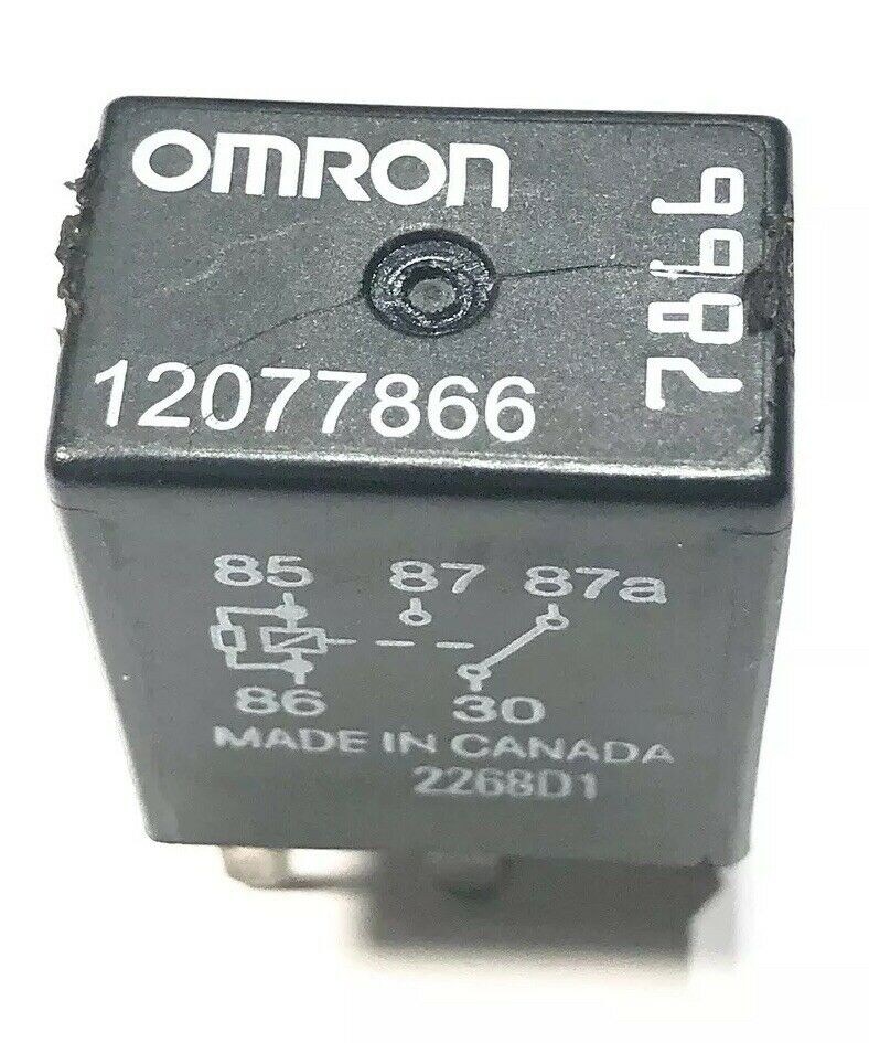 GM Omron Automotive Relay 12V 5-prong 12077866 7866 Tested #R20HL