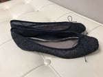 Adrianna Papell Blue Sequin Ballet Flats Womens Size 9.5