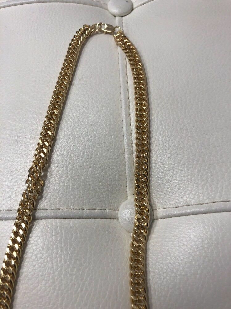 Vintage classic classy shiny Gold chain link Necklace 13-16 inch