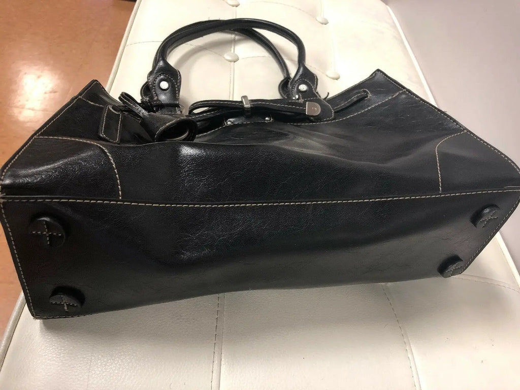 NWT Women's Liz Claiborne Black hand bag 8X9X2 Double Top & coin bag separator by Liz Claiborne
