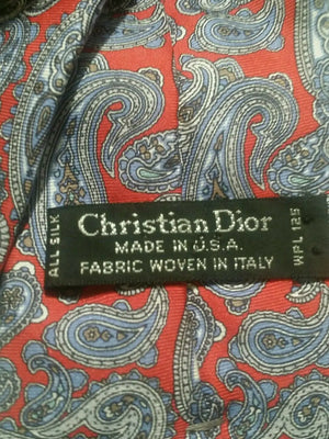 Christian dior multi colored paisley print stunner tie.