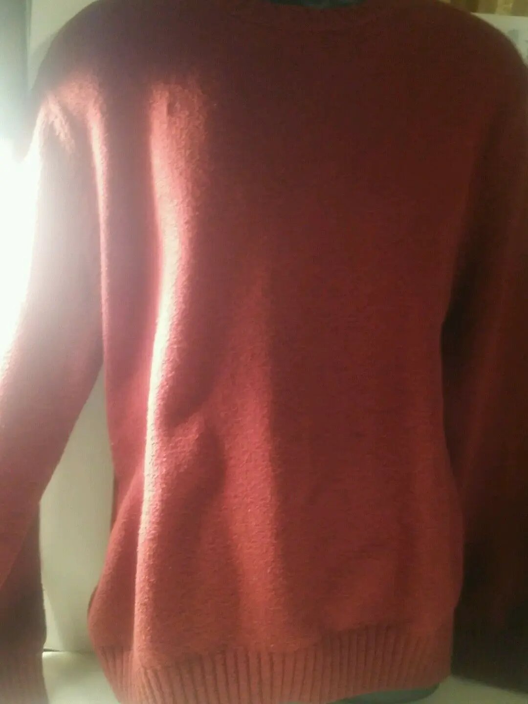 Men's Croft and Barrow shirt rust color sweater size large, RN:73277, BURGANDY by Croft & Barrow