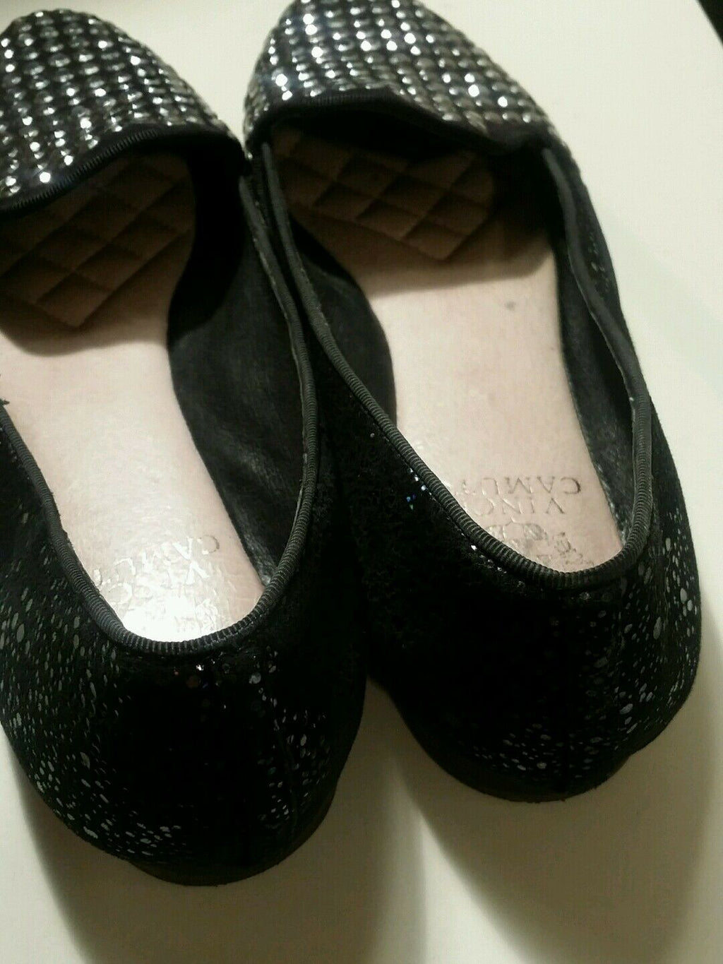 vince camuto black studded flats size 7m