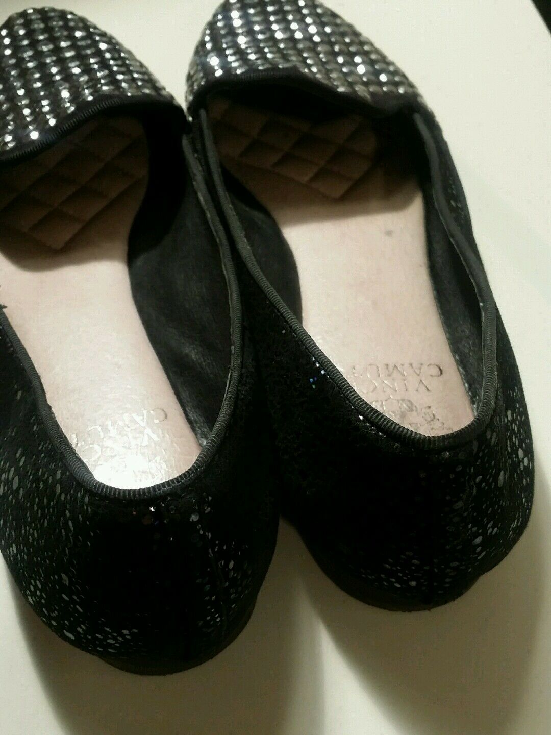 vince camuto black studded flats size 7m