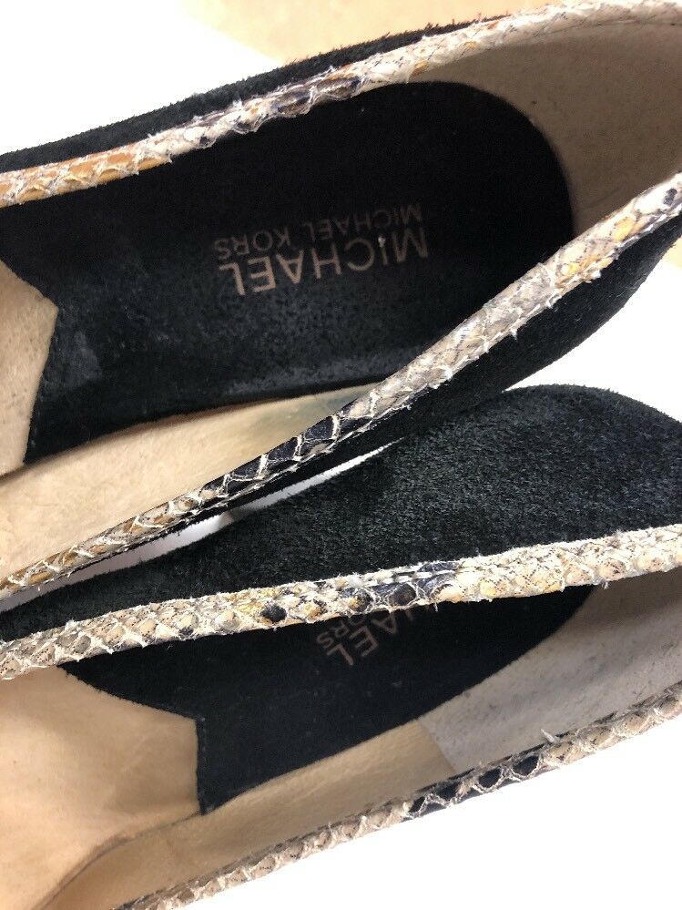 Michael Kors Black Suede Leather High Heels Shoes Pumps Size 10M