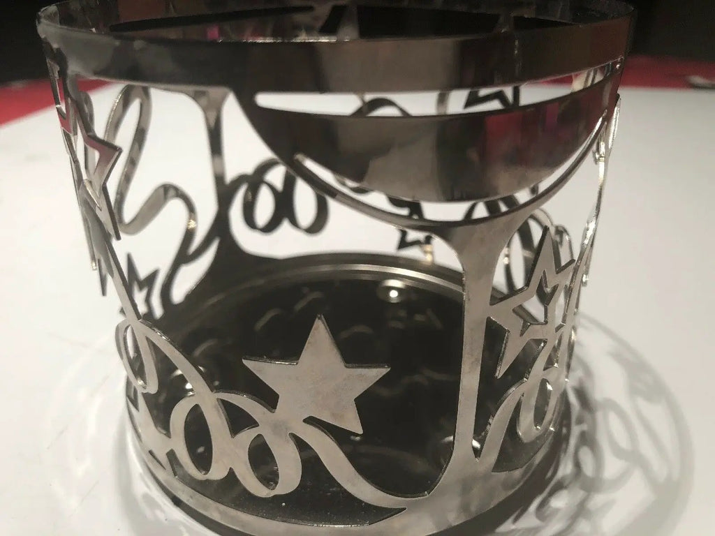 BATH & BODY WORKS: SILVER "ICED BALSAM" 3 WICK SCENTED CANDLE! by Bath & Body Works