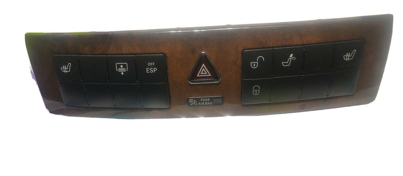 05-07 Mercedes w208 W203 C230 C320 Dash Hazard Switches Trim Wood A2036808082 