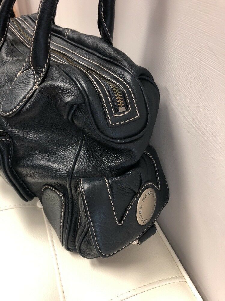 Womens MARC BY MARC JACOBS Black Leather Mid Size Sachel Handbag