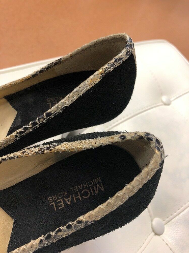 Michael Kors Black Suede Leather High Heels Shoes Pumps Size 10M