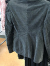 Emporio Armani Womens Gray Blue Stripe Double Breasted Blazer Sz 42