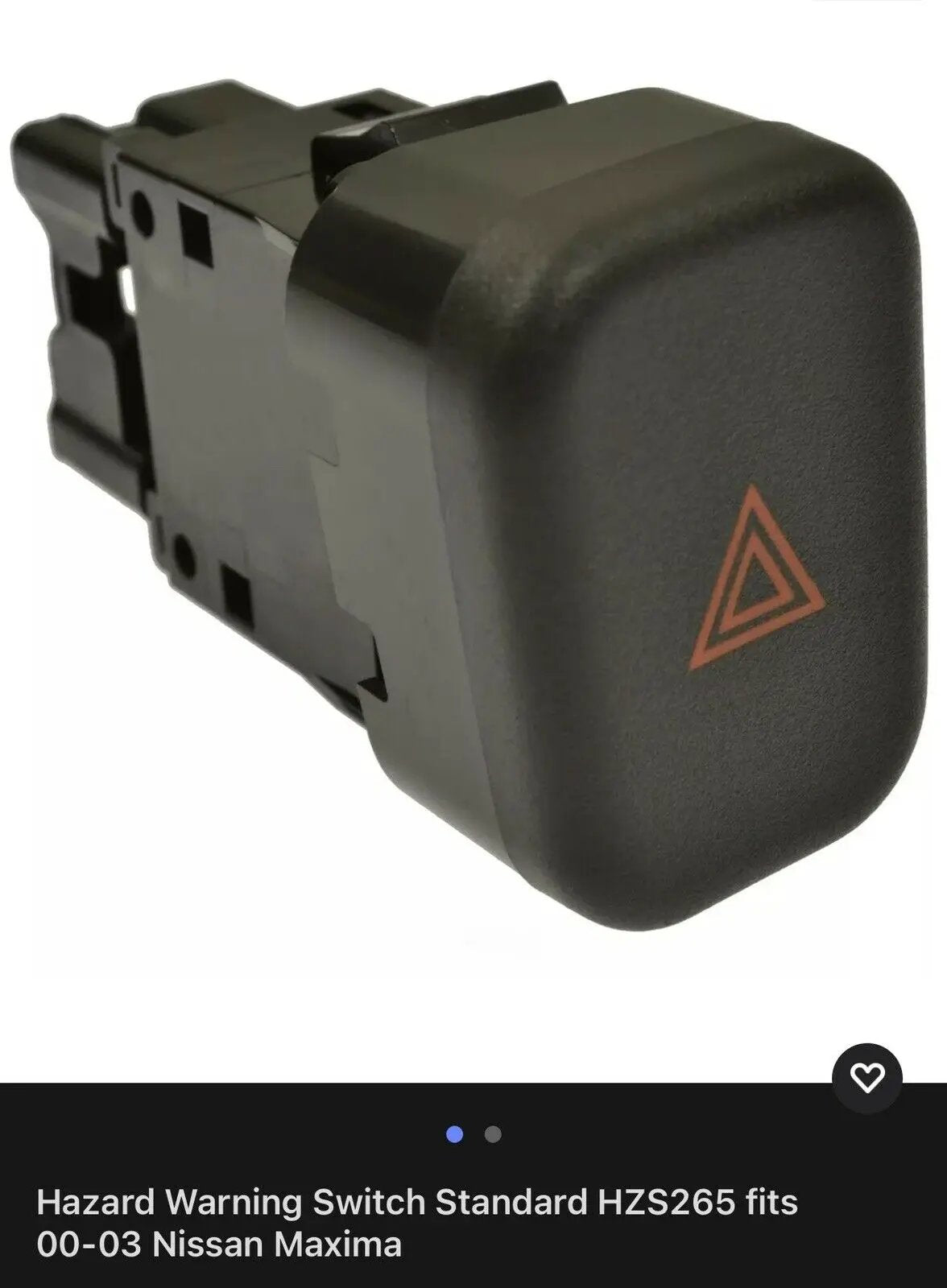 Hazard Warning Switch Standard HZS265 fits 00-03 Nissan Maxima by Standard