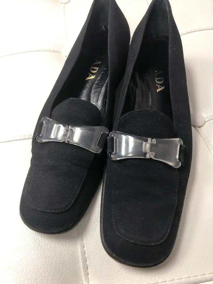 Prada Sport Black Nylon Ballet Flats Size 381/2 by Prada Sport