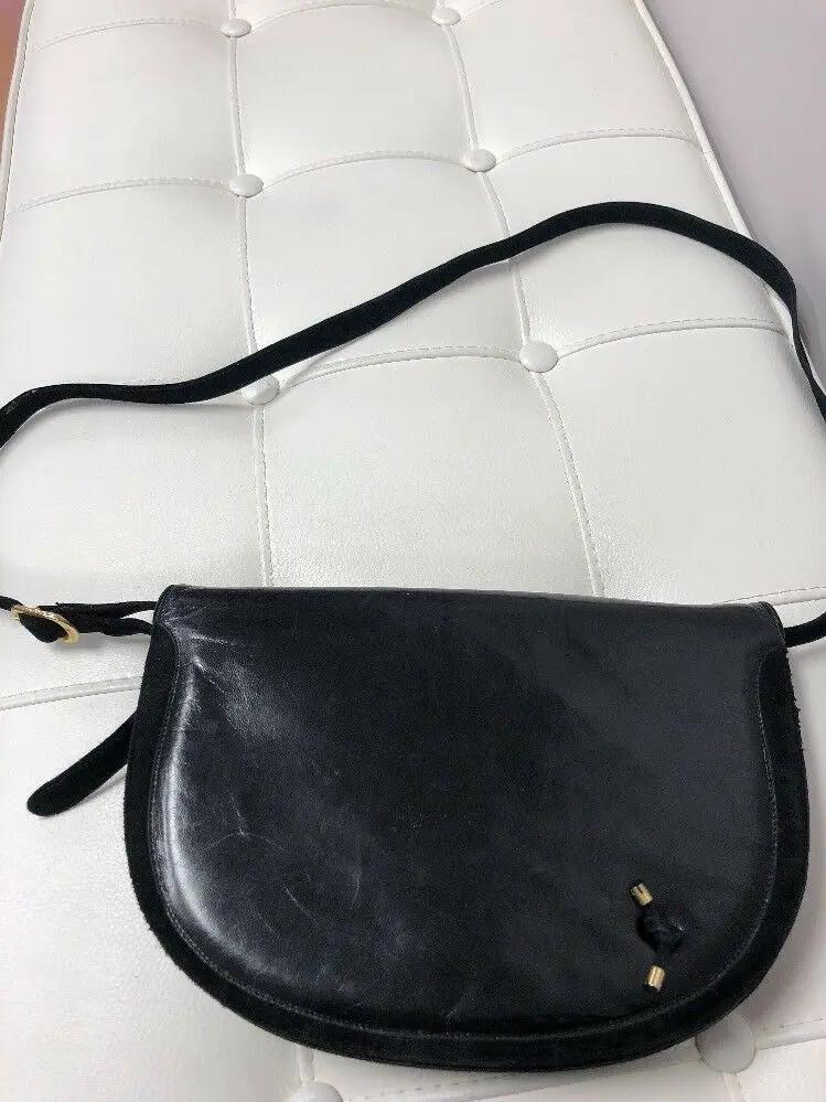 Bally Saddle Bag Glovetanned Leather Black Crossbody Shoulder Bag by Bally