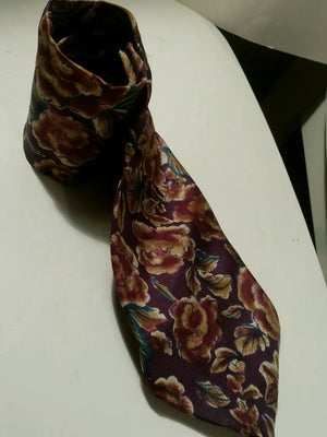 Christian Dior Monsieur Men Silk Neck Tie Multi Color Floral