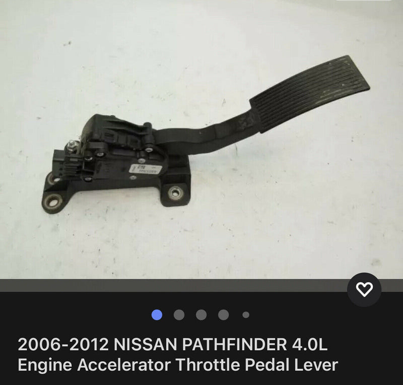 2006-2012 NISSAN PATHFINDER 4.0L Engine Accelerator Throttle Pedal Lever