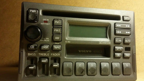 1998-00 volvo v70 s70 v70xc v40 OEM CD cassette player radio w/ code 3533771-1 by VOLVO OEM