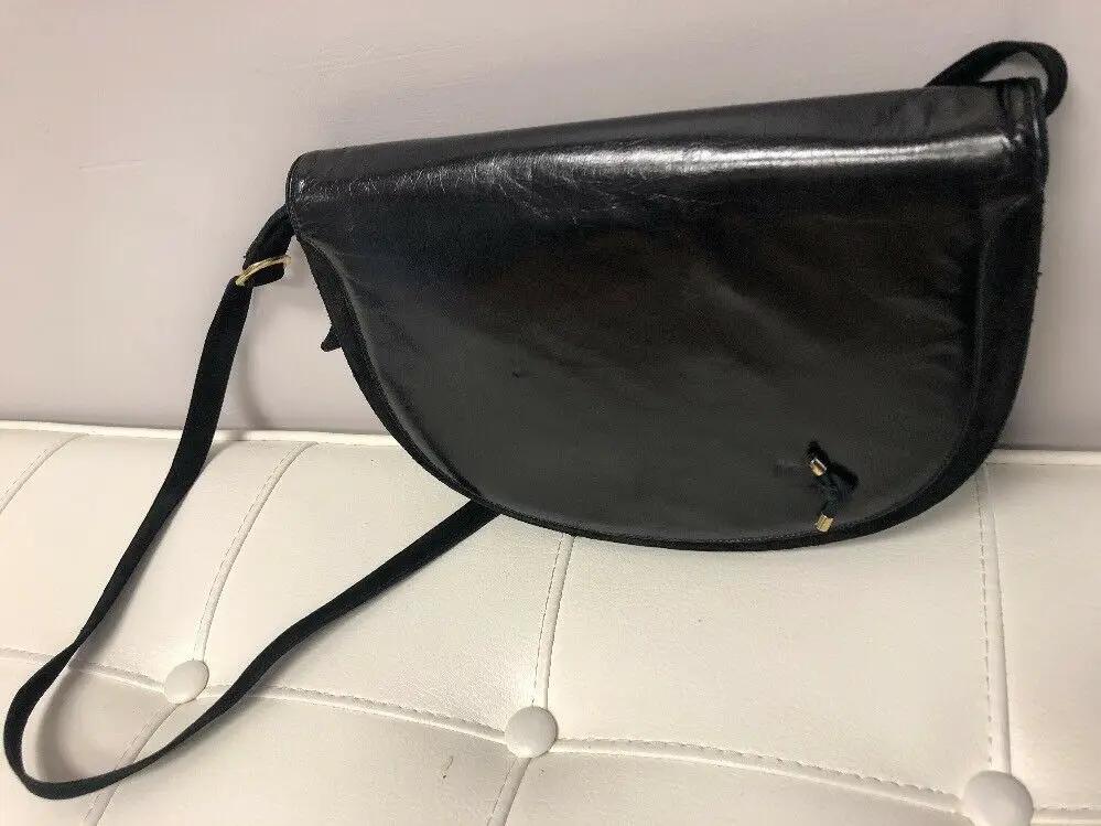 Bally Saddle Bag Glovetanned Leather Black Crossbody Shoulder Bag by Bally