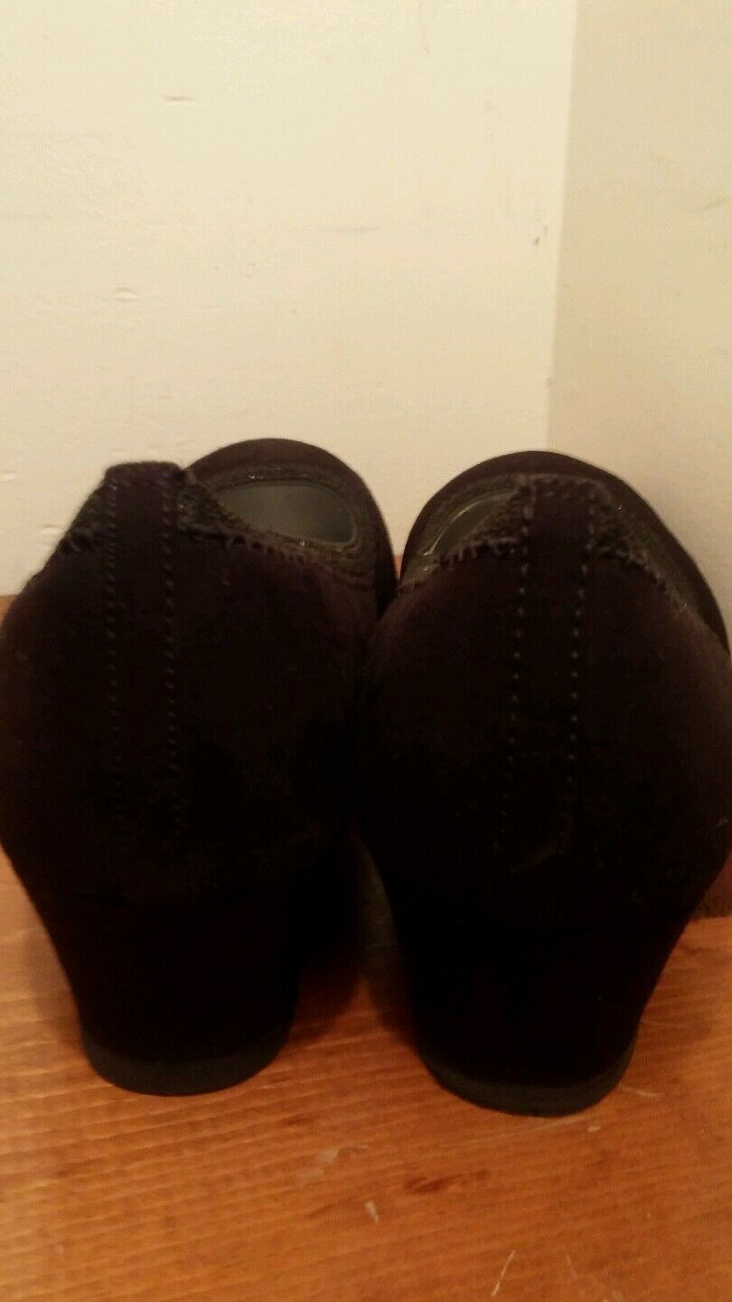AMERICAN EAGLE WOMENS LADIES SHOES BLACK SIZE US 5 EUR 37.5 LEATHER SUEDE UPPER