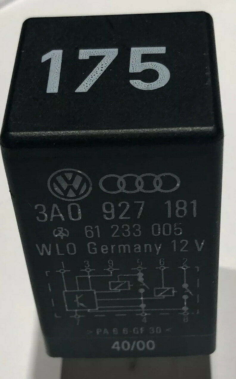 12V 9Pin # 3A0927181 / 61233005 / No. 175 _TESTED RELAY_ VW Audi Seat Skoda