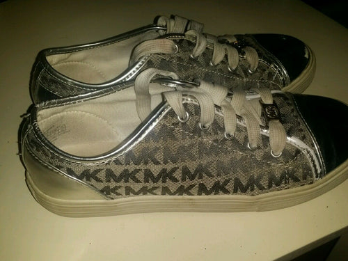 Michael Kors Women's Lace Up  Signature Monogram Sneakers Shoes Sz 4