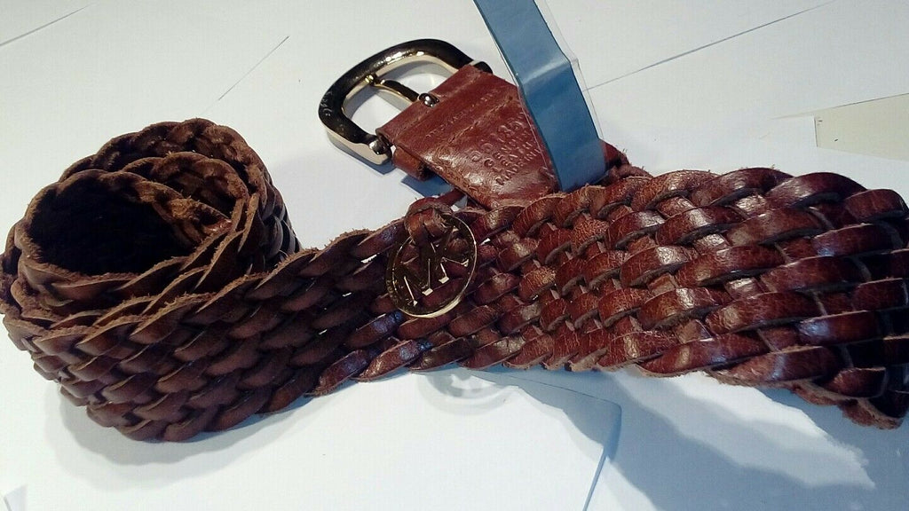 Michael  Brown wooden leather belt size m